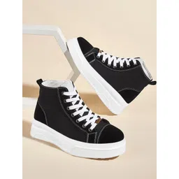 Shoetopia Girls Mid Top Lightweight Comfort Insole Sneakers-picture-38