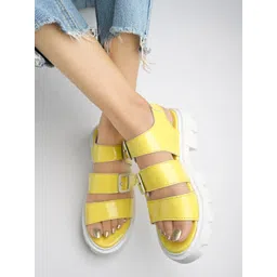 Shoetopia Girls Strappy Open Toe Platform Heels-picture-15