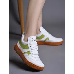 Shoetopia Girls Striped Sneakers-picture-10