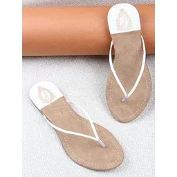 Shoetopia Girls White Solid Open Toe Flats-picture-24