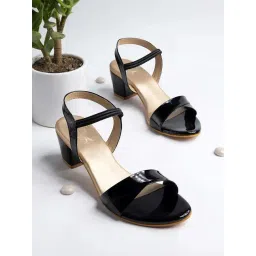 Shoetopia Kids Black & Beige Ankle Strap Sandals-picture-25