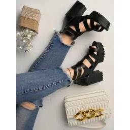 Shoetopia Kids Black Ankle Strap Sandals-picture-25
