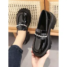 Shoetopia Kids Black Casual Loafers-picture-26