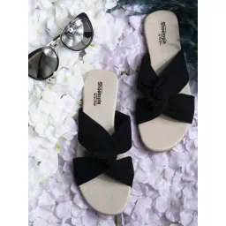Shoetopia Kids Black Cross Strap Sandals-picture-32