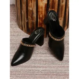 Shoetopia Kids Black Mule Shoes-picture-11