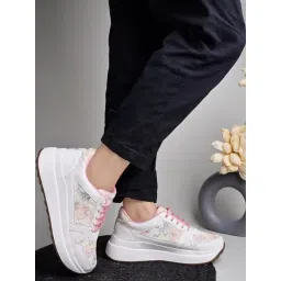 Shoetopia Kids Pink & White Sneakers-picture-37