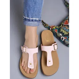 Shoetopia Kids Pink T-Strap Sandals-picture-16