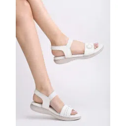 Shoetopia Kids White Ankle Strap Sandals-picture-38