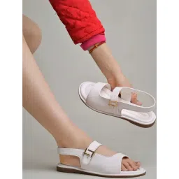 Shoetopia Kids White Ankle Strap Sandals-picture-25