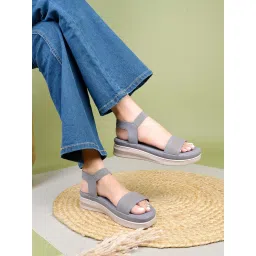 Shoetopia Orthopaedic Comfortable Doctor Sole Grey Sandals-picture-12