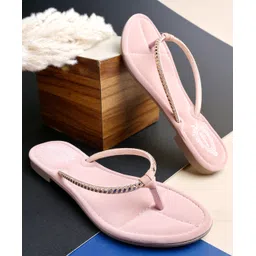 Shoetopia Rhinestones Embellished Sandals - Peach-picture-24