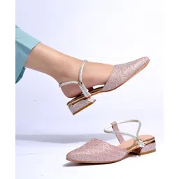 Shoetopia Shimmer Detailed Stone Embellished Sandals - Pink-picture-19