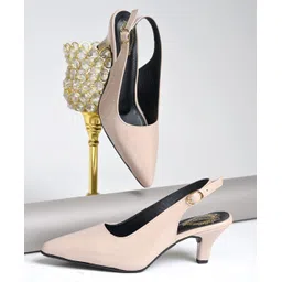 Shoetopia Solid Buckle Closure Heel Sandals - Cream-picture-38