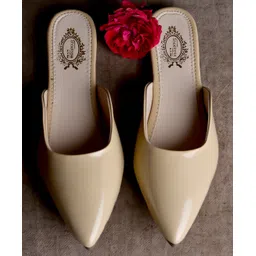 Shoetopia Solid Mule Sandals - Beige-picture-21