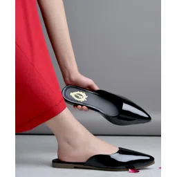 Shoetopia Solid Mule Sandals - Black-picture-40