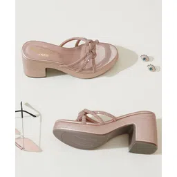 Shoetopia Stone Embellished Mary Jane Pumps - Golden-picture-20