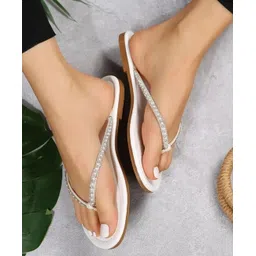 Shoetopia Stone Embellished Sandals - White-picture-25