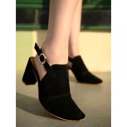 Shoetopia Women Black Solid Mules-picture-37