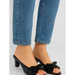 Shoetopia Women Black Synthetic Kitten Heels-picture-22