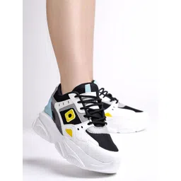 Shoetopia Women Colourblocked Lace-Ups Sneakers-picture-11