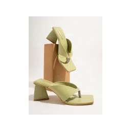 Shoetopia Women Green Solid Heels-picture-23
