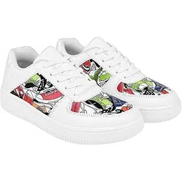 shoetopia Women Low-Top Sneakers – Graphic Print Casual Shoes for Girls & Women, Lace-Up Streetwear Trainers Gym Shoe-picture-36