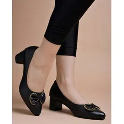 shoetopia Women Pointed-Toe Slip-On Mule Chunky Heeled Sandals-picture-11