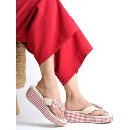 Shoetopia Women Printed Wedge Heels with Bows-picture-19