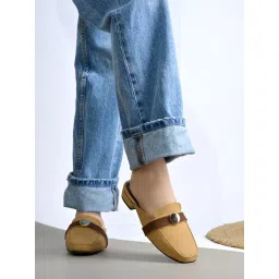 Shoetopia Women Tan Comfortable Loafers image 1