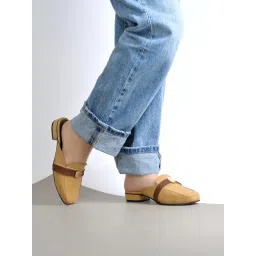 Shoetopia Women Tan Comfortable Loafers image 2