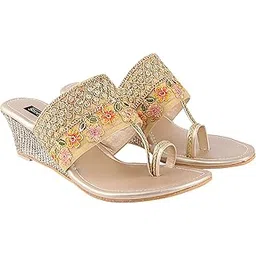 shoetopia Women's & Girl's Woven Design Wedges Heels-picture-39