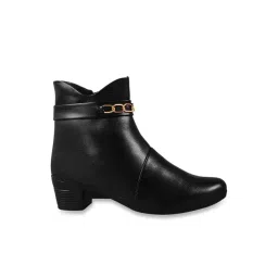 Shoetopia Women's Black Casual Booties-picture-25
