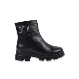 Shoetopia Women's Black Casual Booties image 2