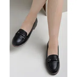Shoetopia Women's Black Casual Loafers-picture-42