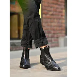 Shoetopia Women's Black Chelsea Boots-picture-10