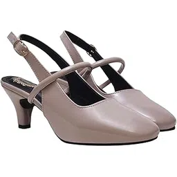 shoetopia Women’s Block Heel Pumps Elegant Round Toe with Ankle Strap Dress Sandal Comfortable Slip-On Heels for Office & Party Footwear-picture-32