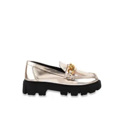 Shoetopia Women's Golden Casual Loafers-picture-32