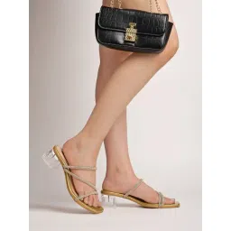 Shoetopia Women's Golden Casual Sandals-picture-28