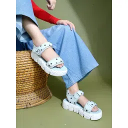 Shoetopia Women's Green Floater Sandals-picture-18