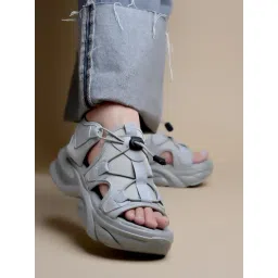 Shoetopia Women's Grey Floater Sandals-picture-45