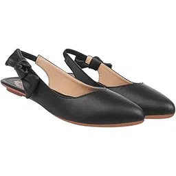 shoetopia Women's Pointed Toe Flats with Side Bow – Stylish & Comfortable Slingback Ballet Shoes for Casual & Party Footwear-picture-19