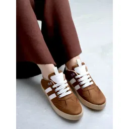 Shoetopia Women's Tan Casual Sneakers-picture-21