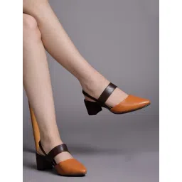 Shoetopia Women's Tan Sling Back Sandals-picture-47