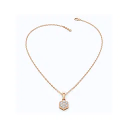 SHOORA DESIGNS 9KT Gold Hexagon Cluster Minimalist Charm Pendant image 2