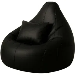 shop 24 care XL Premium Faux Leather Bean Bag Combo with Free Cushion Bean Bag Chair With Bean Filling-picture-20