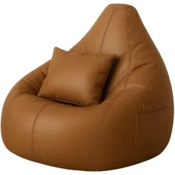 shop 24 care XXL Bean Bag Chair with Cushion & Pocket | Premium Leatherette, Ergonomic Design Bean Bag Chair With Bean Filling-picture-15