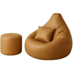 shop 24 care XXXL XXXL Bean Bag with Side Pocket free Stool, Cushion Body Fitter Bean Bag With Bean Filling-picture-16