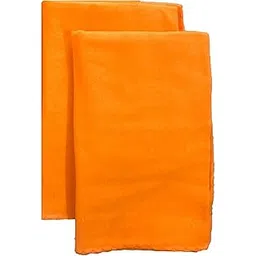 SHOP BY ROOM Orange Color Extra Large Flannel Car, Bike Cleaning Cloth - Pack of 2-60 X 65 CM-picture-11