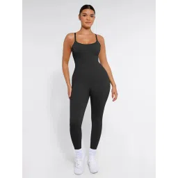 Shop The Edit High Stretchy Seamless Sling Tummy Control Jumpsuit Removable Cup Pads Black-picture-37
