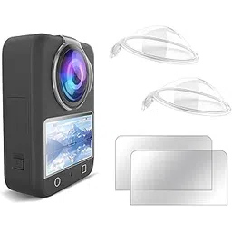 SHOPEE Lens Guard/Lens Protective Cover Compatible with DJI Osmo 360,Transparent Lens Protectors for osmo 360 with Lens Screen Protector for DJI Osmo 360 (2 Sets)-image-1